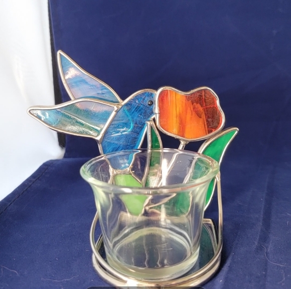 Hummingbird Stainglass Tealight Holder All Occasion/Holiday/Kids/Spring/Summer - Picture 4 of 14